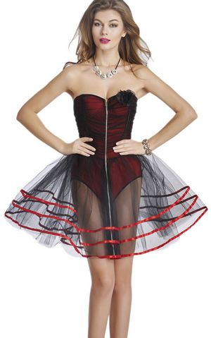 F3225 sexy corset with tutu skirt